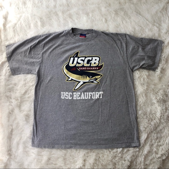 CHAMPION • USC Beaufort Sandsharks Gray Cotton Tee Shirt XXL - Picture 7 of 15